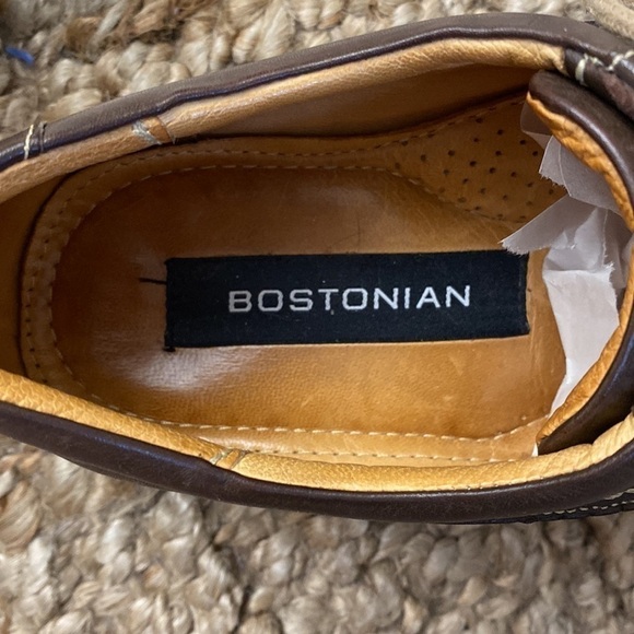 Bostonian Men's 10.5 Brown Leather Oxford sneaker Shoes Sporty Walking casual - Picture 6 of 8
